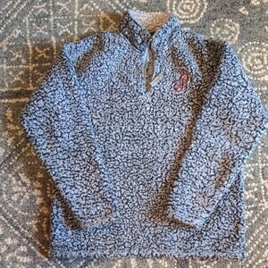 J. America Black and White Sherpa Pullover